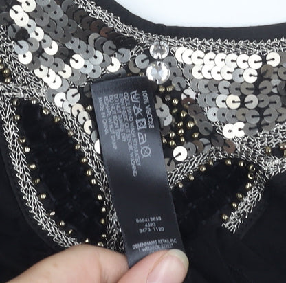 RJR.John Rocha Women's Black Sequin Blouse - Size 12