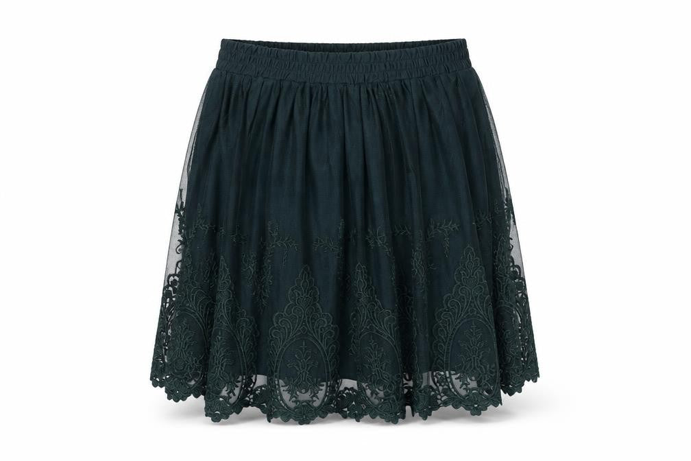 Forever 21 Women’s Green A-Line Short Lace Skirt