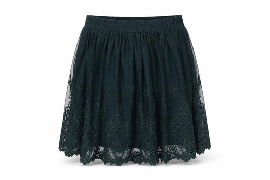 Forever 21 Women’s Green A-Line Short Lace Skirt