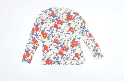 St Michael Women's Multicoloured Floral Top - Size 12
