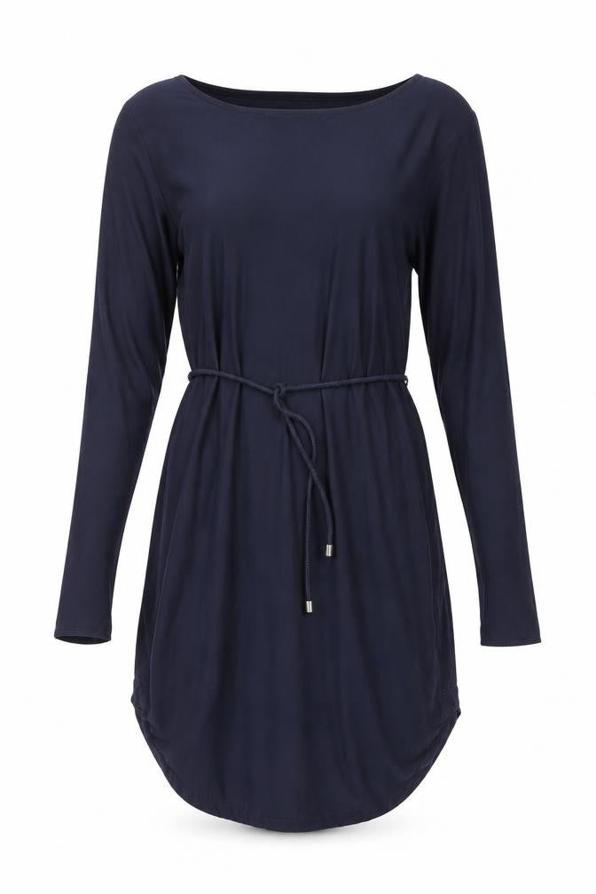 COS Blue Women's XS Jersey Dress - Long Sleeve, Belted