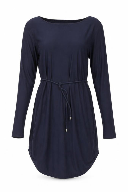 COS Blue Women's XS Jersey Dress - Long Sleeve, Belted