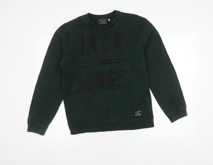 Jack & Jones Men's Green Pullover Sweatshirt S