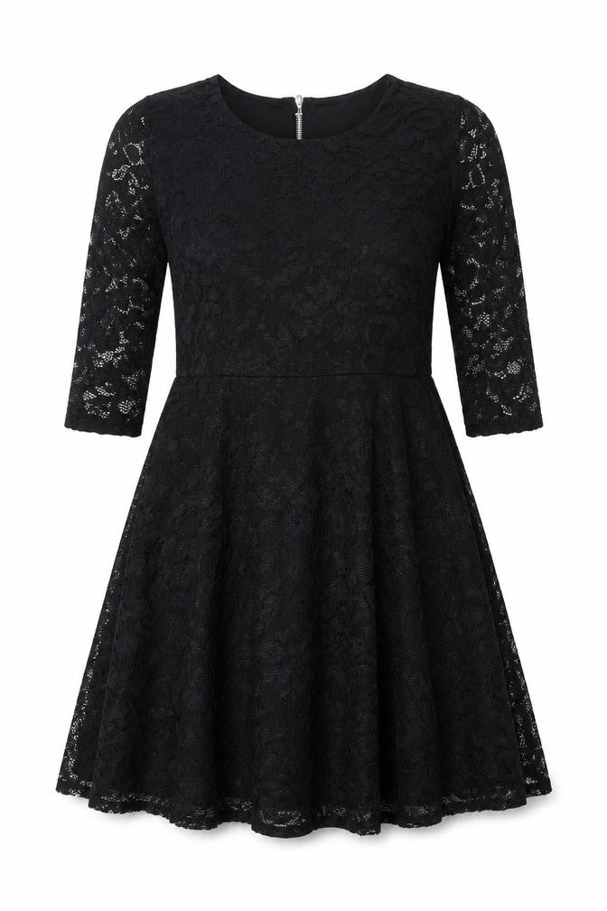 The Record Women's Black Fit & Flare Party Dress Size 14