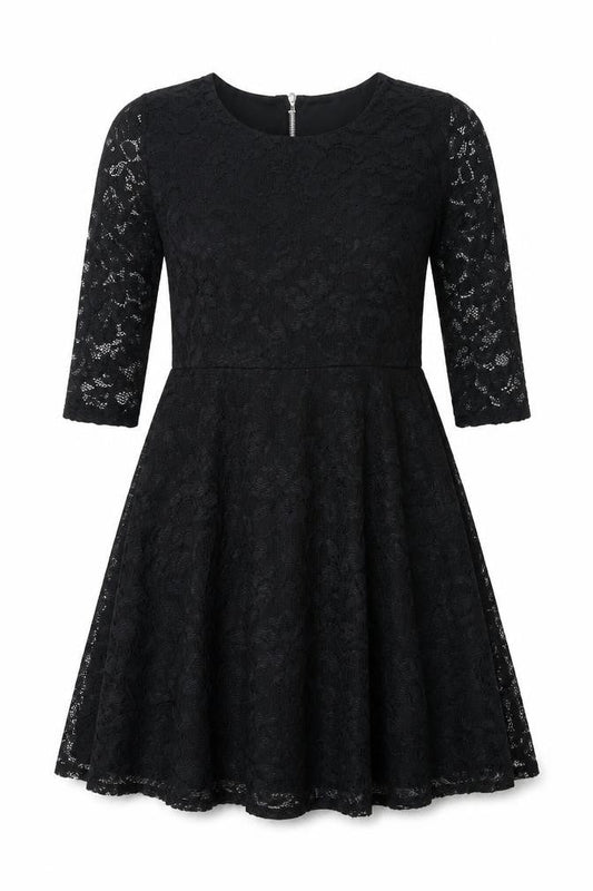 The Record Women's Black Fit & Flare Party Dress Size 14