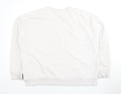 Preloved Disney Unisex White Pullover Sweatshirt L 14 - Back