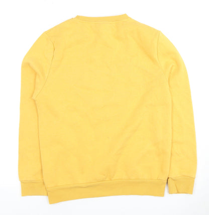 Preloved Disney Women's Yellow XS Mickey Mouse Pullover Sweatshirt - Back