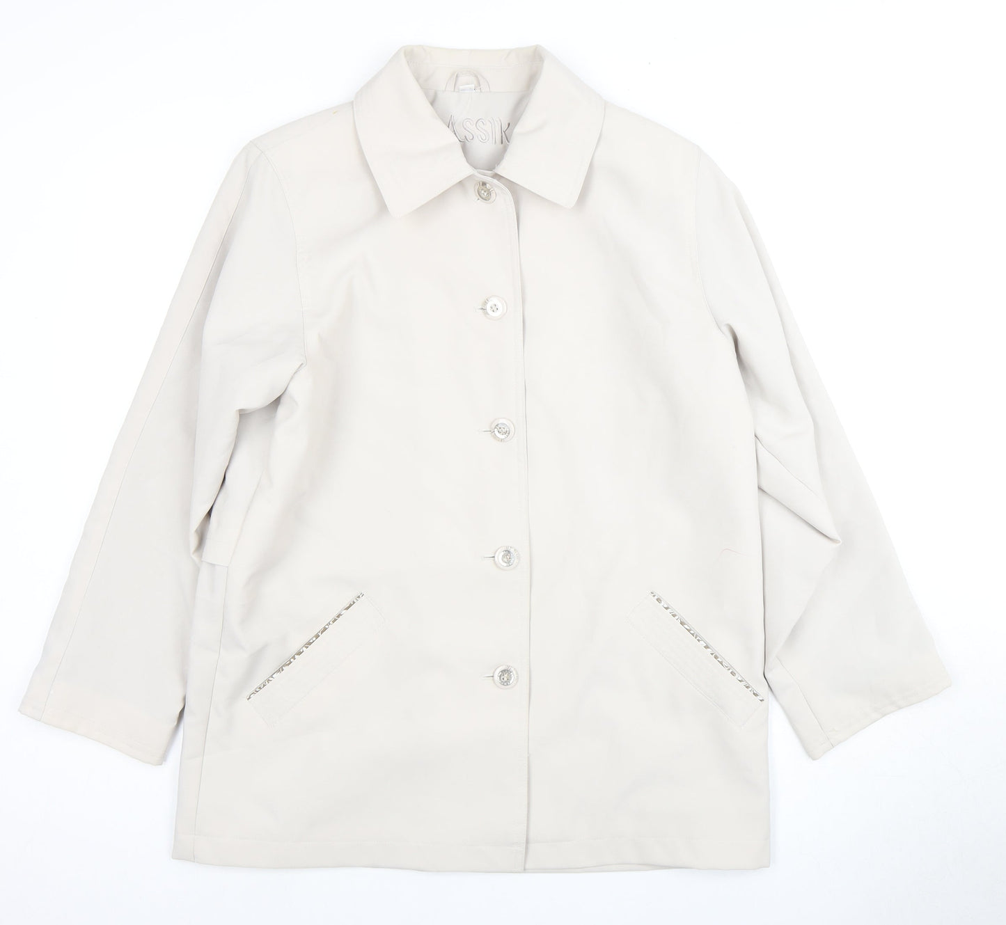 Klassik Women's Coat Beige Size 14 Long Polyester