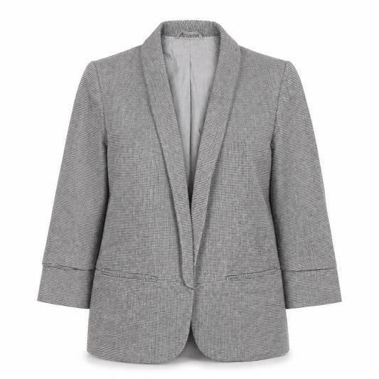 Next Women's Grey Check Blazer Size 14 Lined