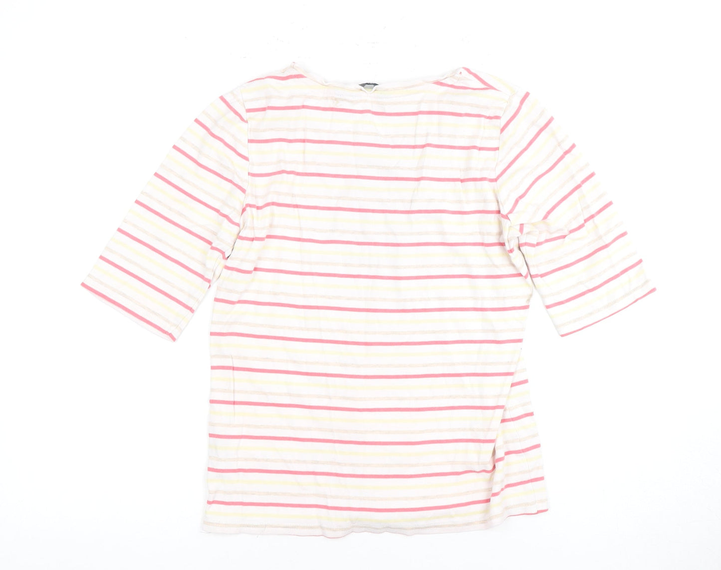 ISLE Essentials Women's Multicoloured Striped T-Shirt