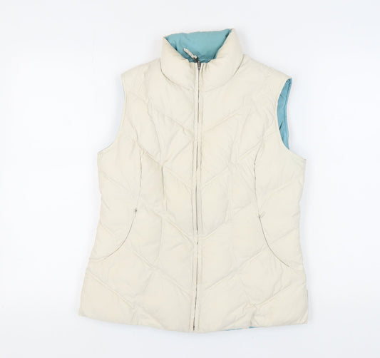 M&S Women's Ivory Padded Waistcoat Size S
