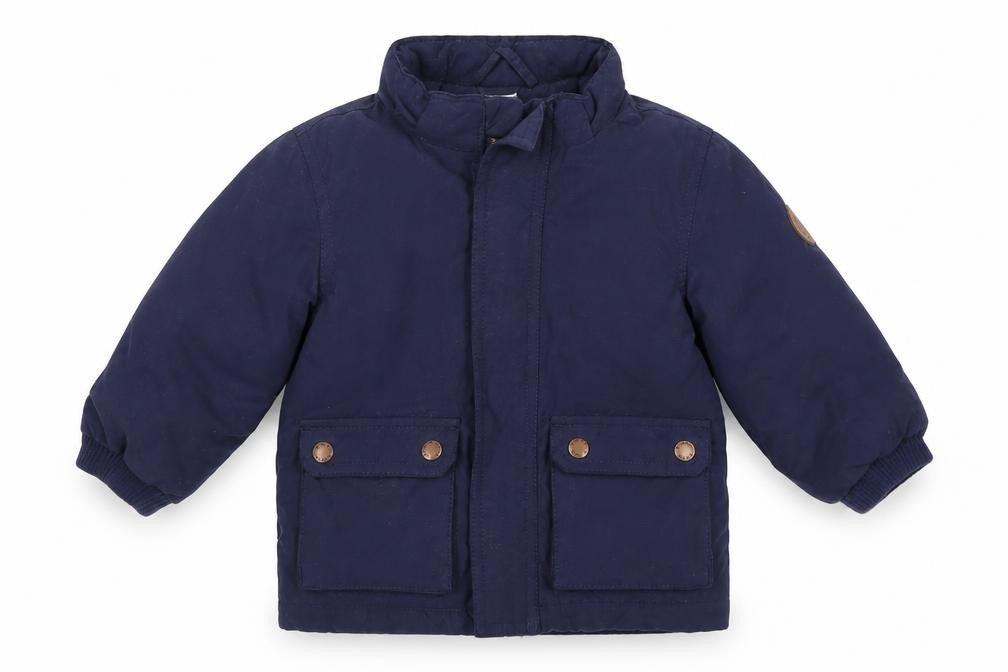 H&M Unisex Baby Blue Jacket 12 Months Lined Hooded
