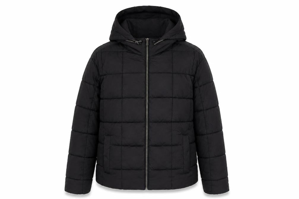 FatFace Women's Black Puffer Jacket UK 10 Hooded Winter