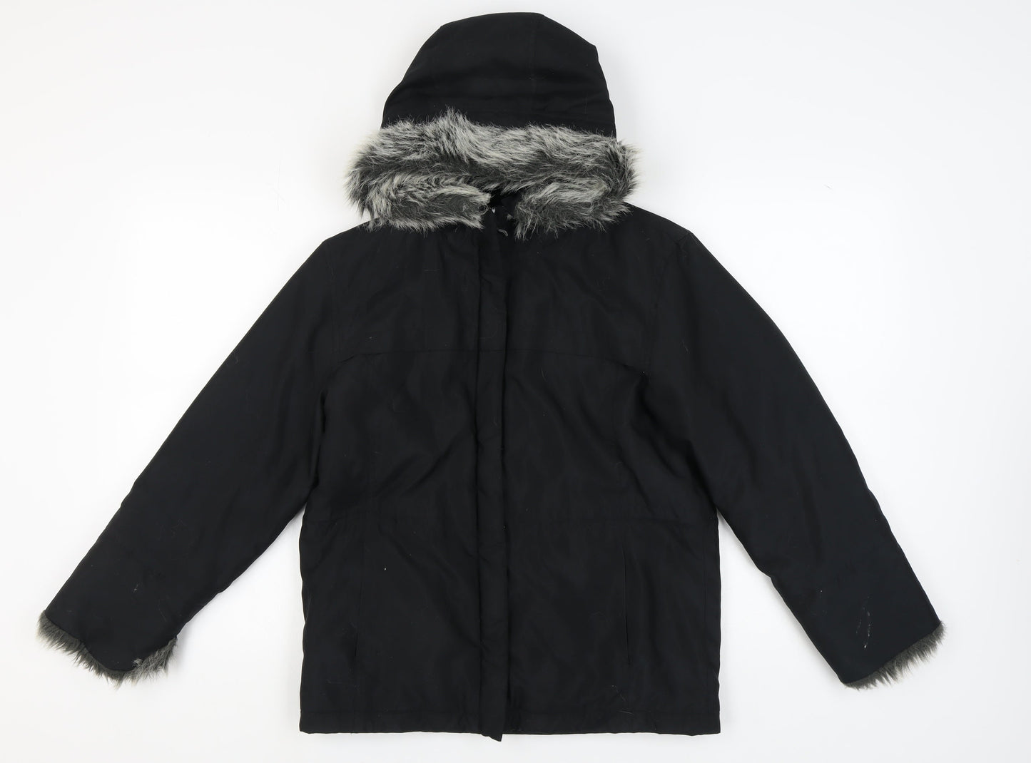 Next Women's Black Hooded Anorak Jacket, Size 6