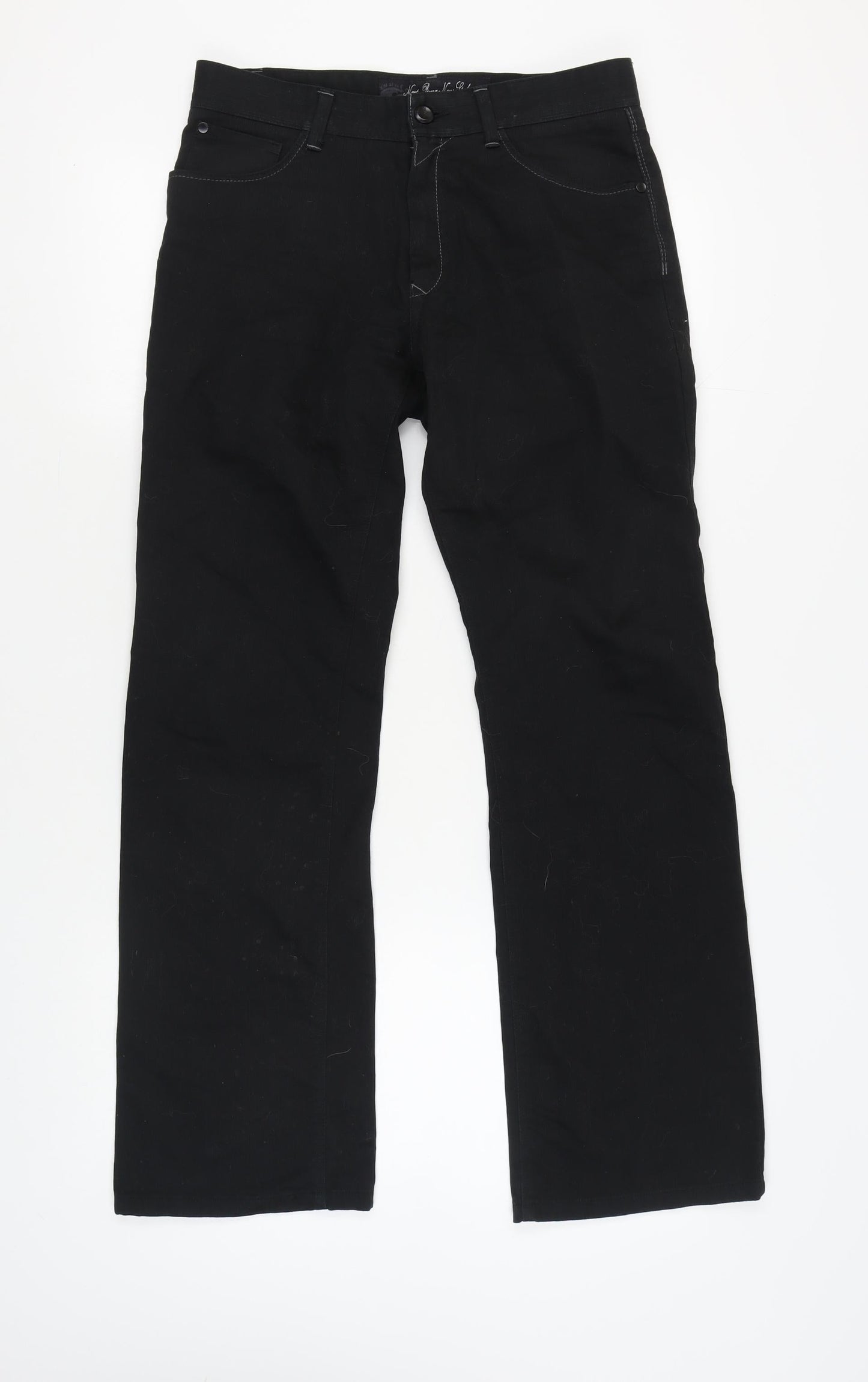 Next Unisex Black Straight Trousers Size 32