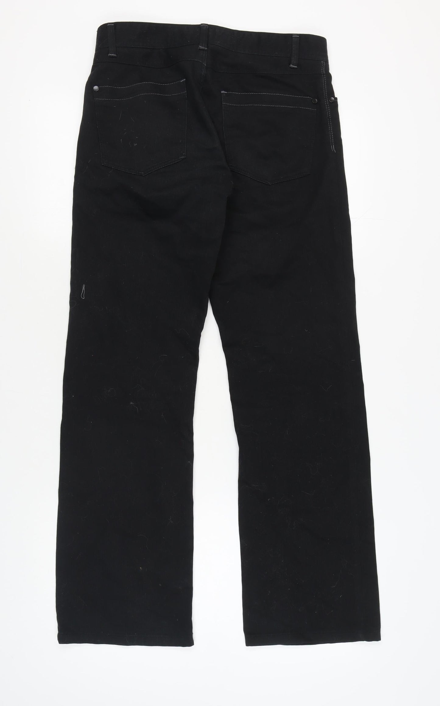 Next Unisex Black Straight Trousers Size 32