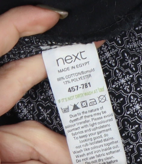 Next Unisex Black Straight Trousers Size 32