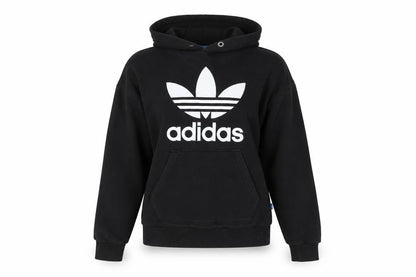 Front view of Adidas Women's Black Pullover Hoodie XS