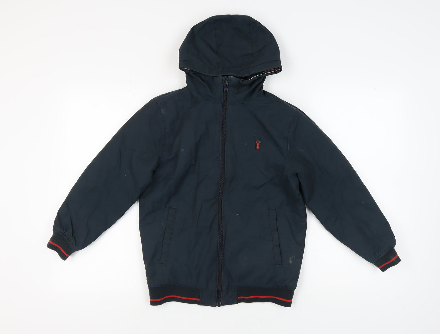 Next Boys Blue Hooded Jacket 10 Years Winter Zip