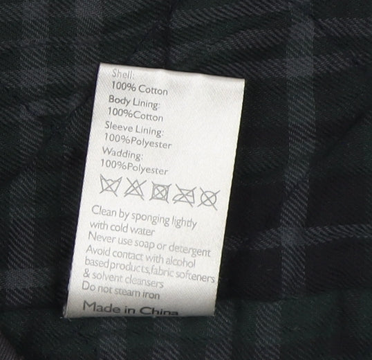 John Lewis Men’s Black Jacket Large Button Zip Casual