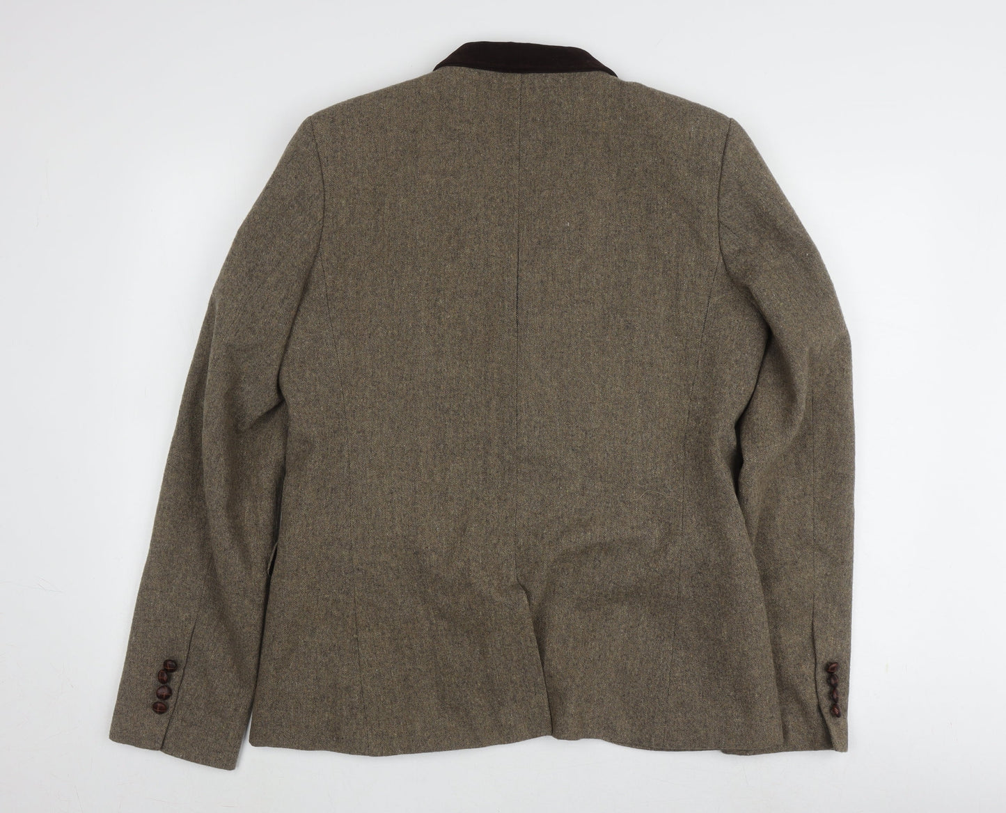 Topman Men's Brown Single-Breasted Blazer 40