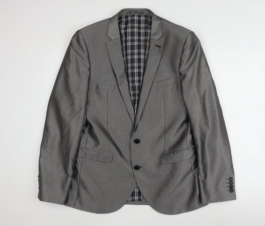 Next Men's Grey Blazer, Size 40R, Business Casual
