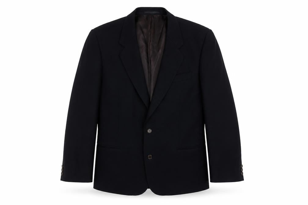 Next Men's Black Long Wool Blazer 42L