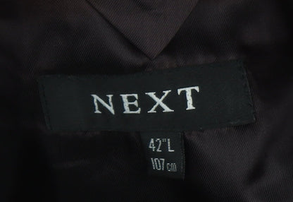 Next Men's Black Long Wool Blazer 42L