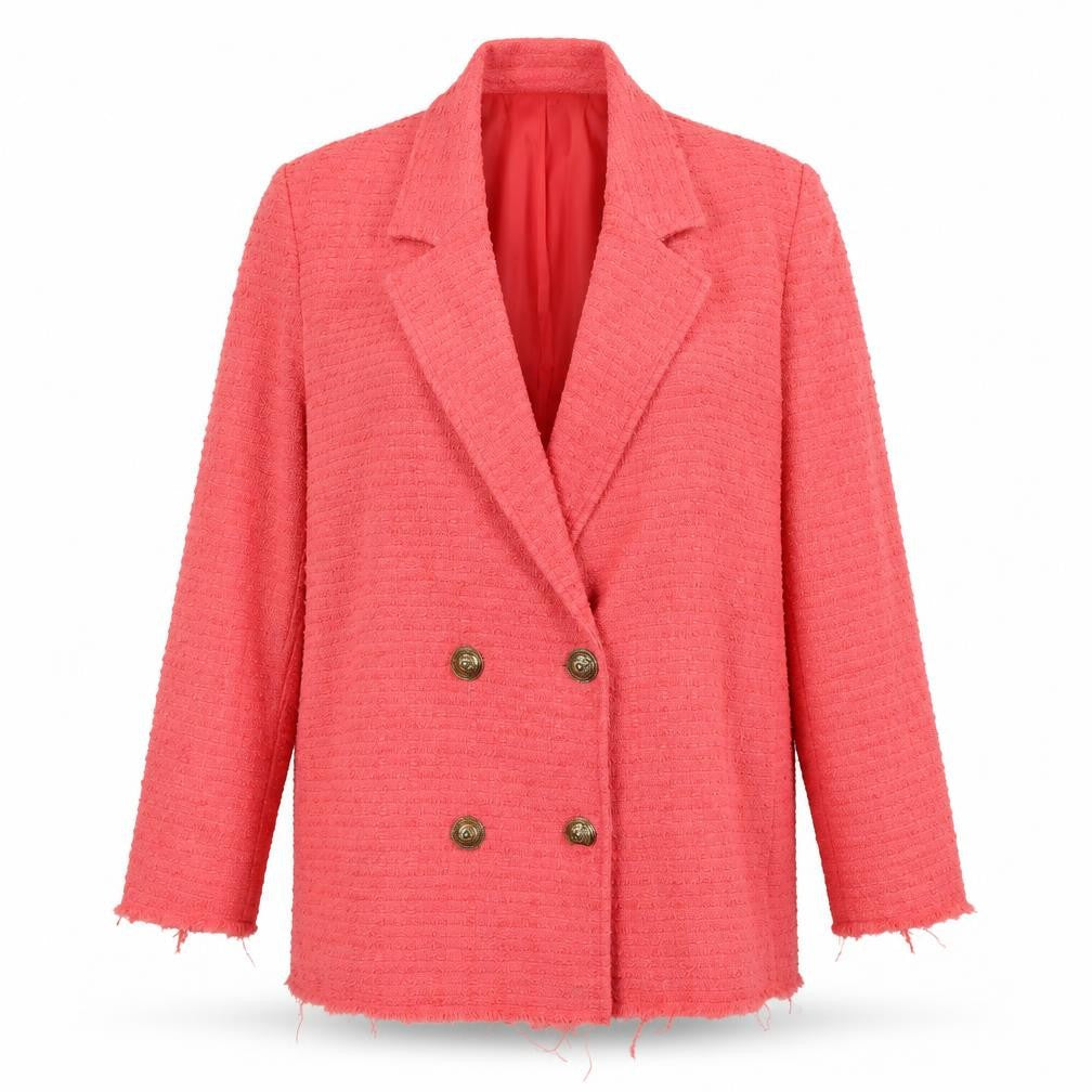 Zara Women's Pink Blazer, Size L, Button Accents