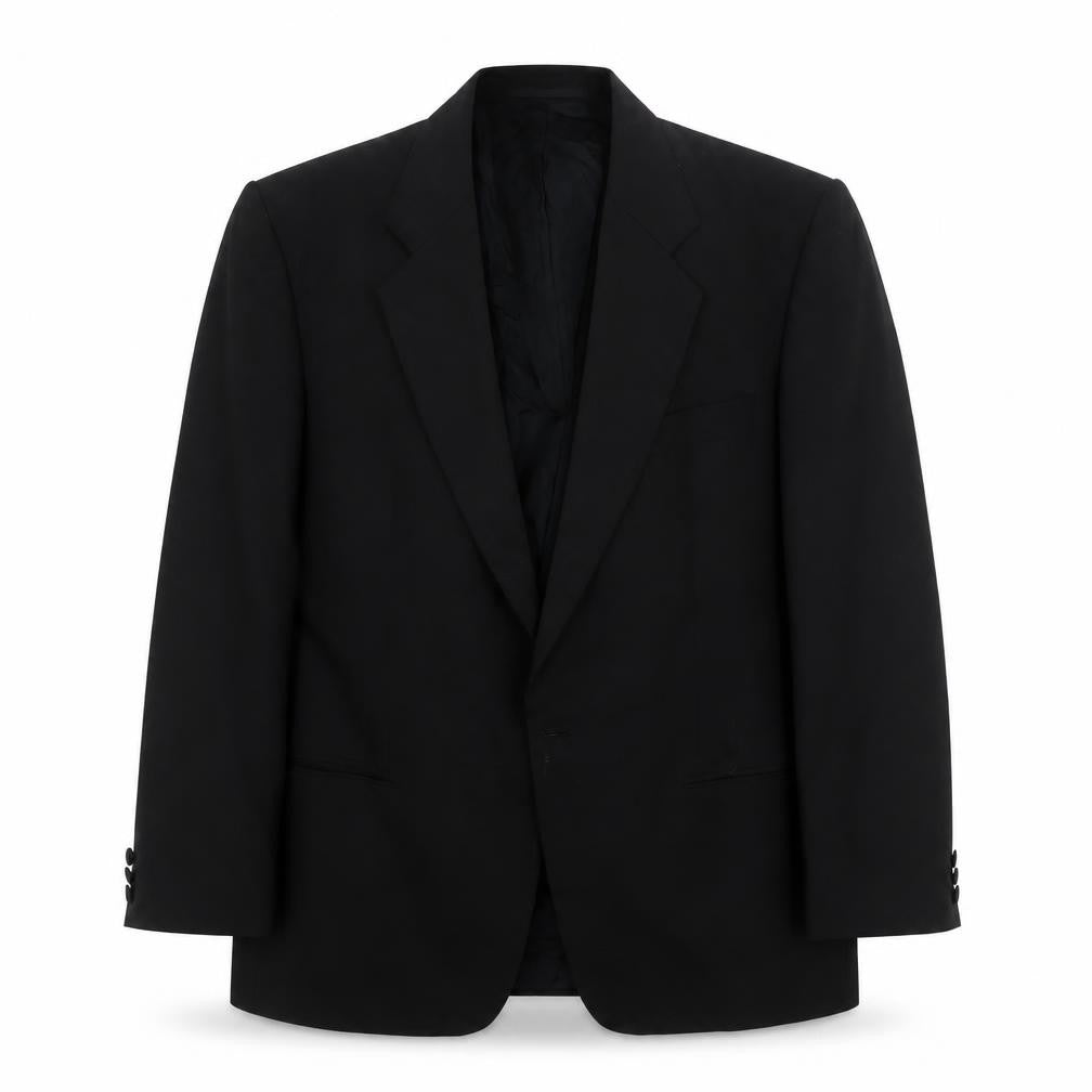 St Michael Men's Black Tuxedo Blazer, 42R, Polyester Wool