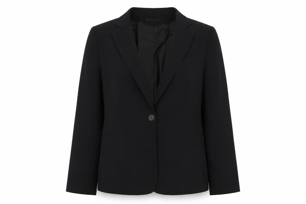 H&M Women's Black Blazer - Size 8, Regular Fit, Classic