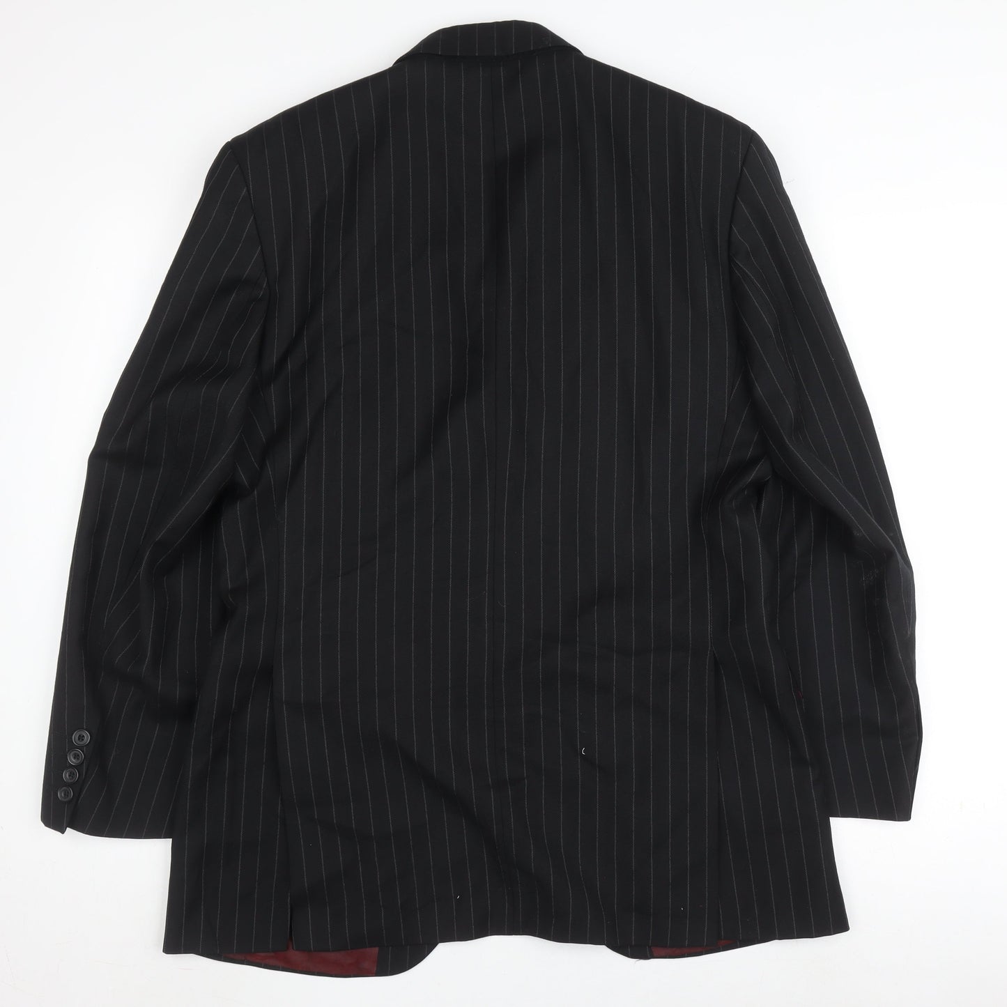 Dehavilland Men's Black Pinstripe Blazer 36R Business