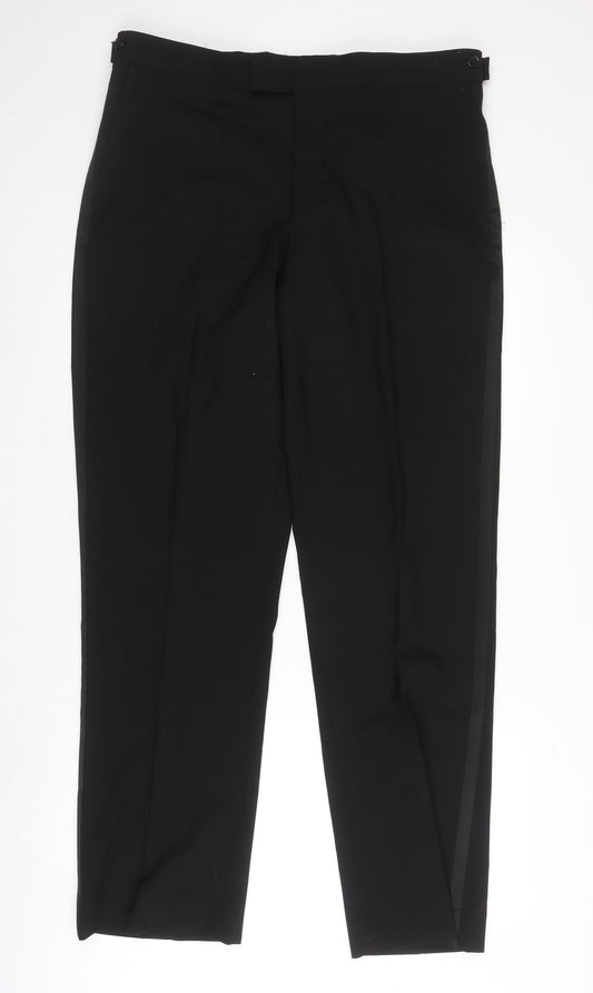 Gieves & Hawkes Men's Black Dress Pants L