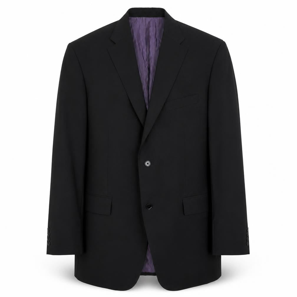 Greenwoods Black Men's Blazer, Single-Breasted, Size 42L