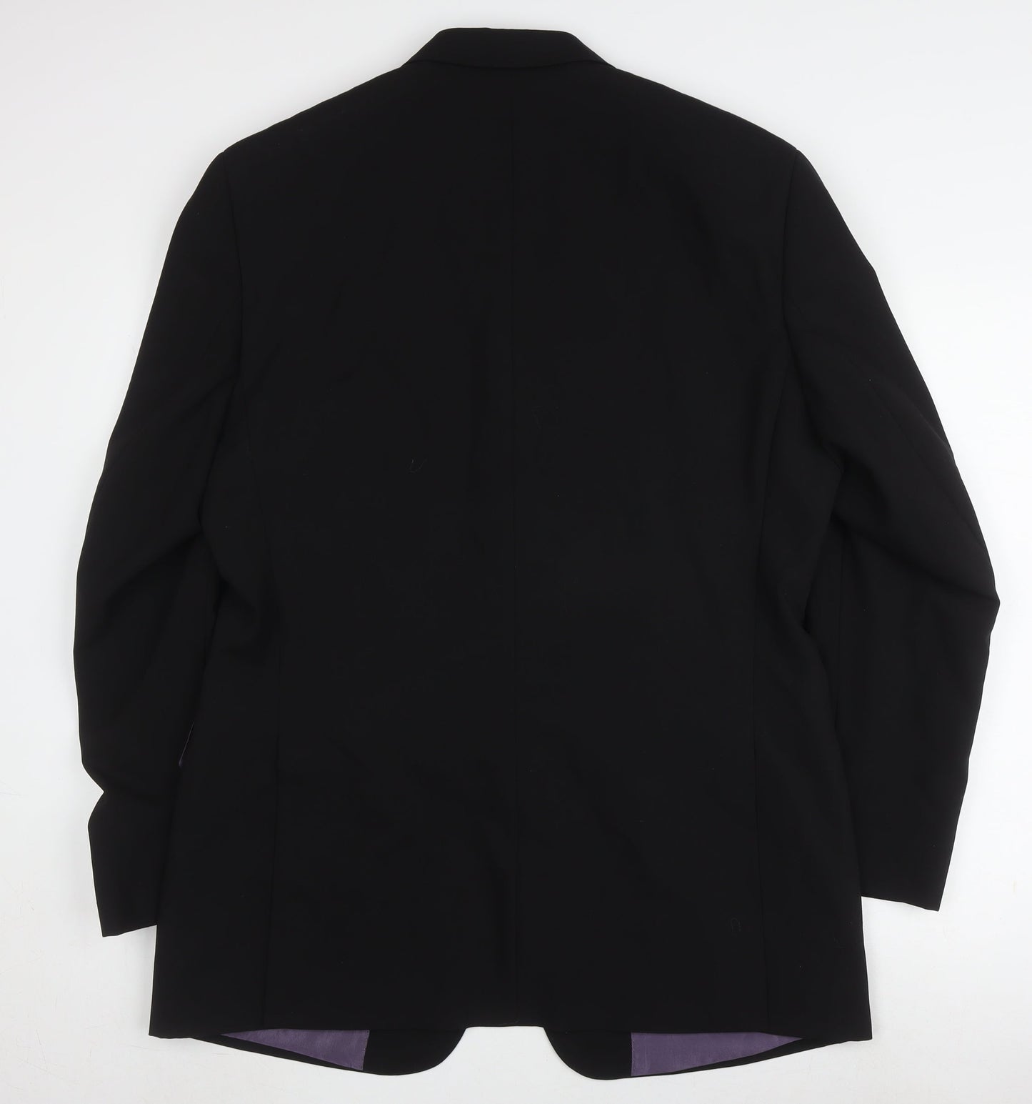 Greenwoods Black Men's Blazer, Single-Breasted, Size 42L