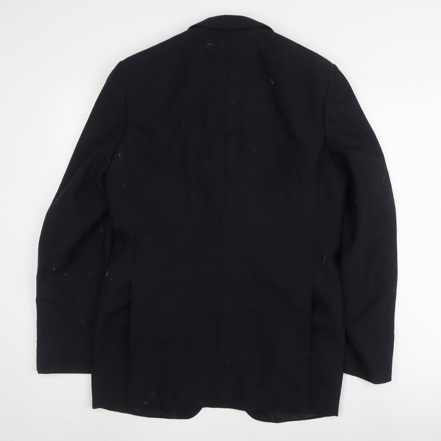 Modena Men's Black Blazer, Size 38R, Two-Button Formal