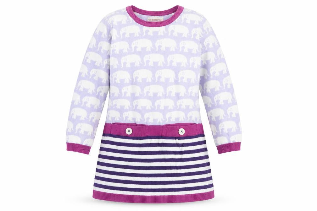 Hatley Girls Multicoloured Elephant Dress, Size 4 Years
