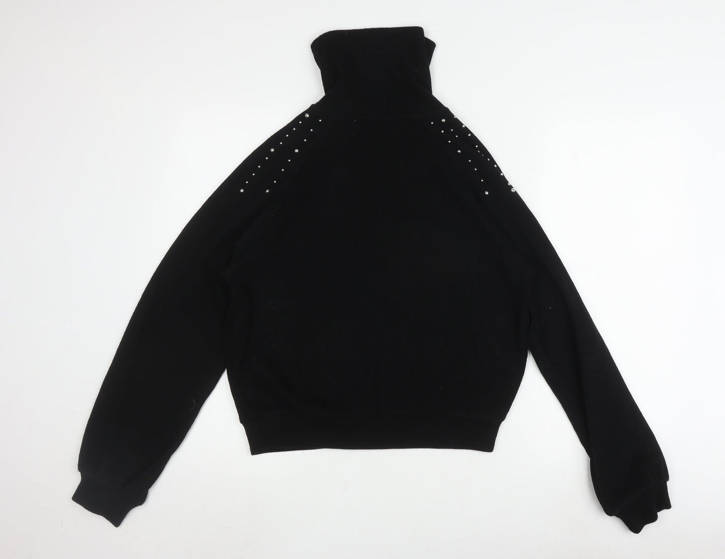 Zara Women's Black Studded Pullover Jumper Size M