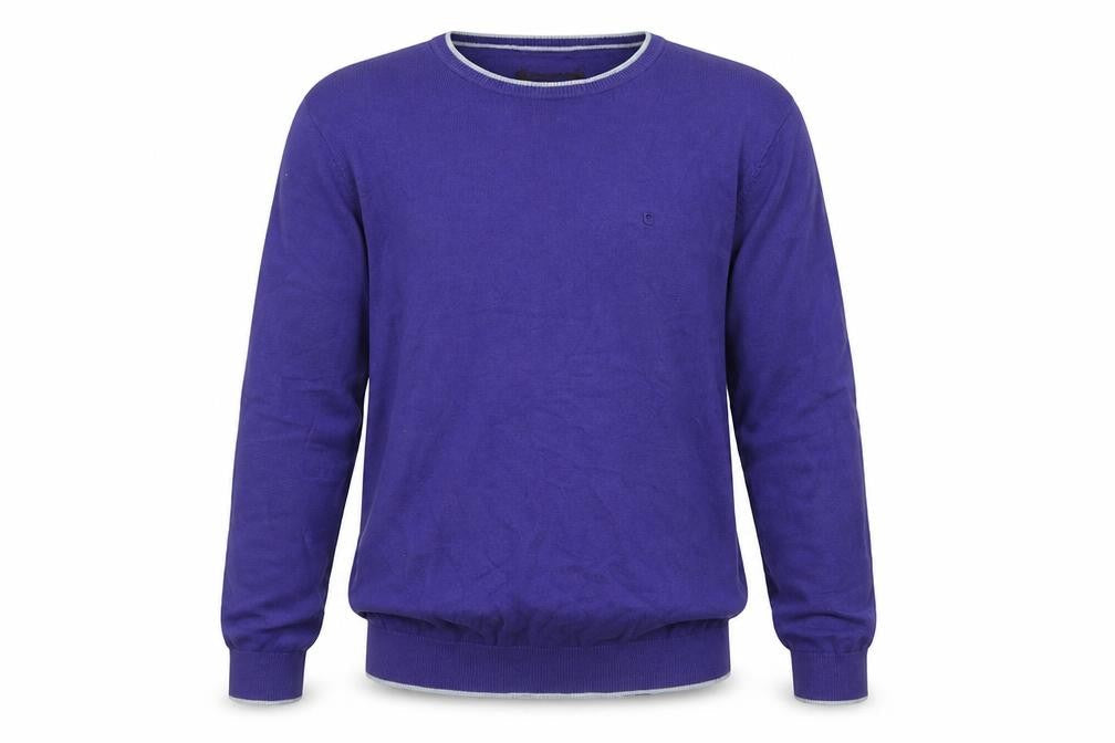 Pierre Cardin Men's Purple Pullover Jumper, M, Cotton