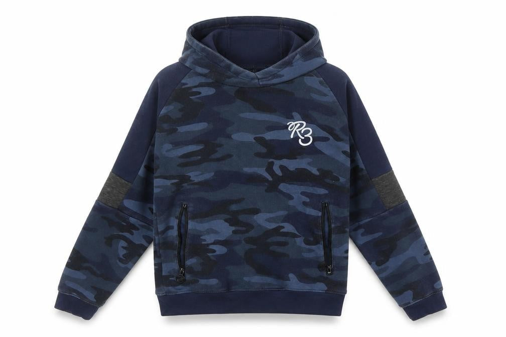 Ripstop Boys Blue Camouflage Pullover Hoodie 11-12 Years