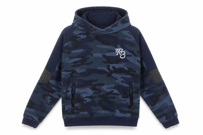 Ripstop Boys Blue Camouflage Pullover Hoodie 11-12 Years