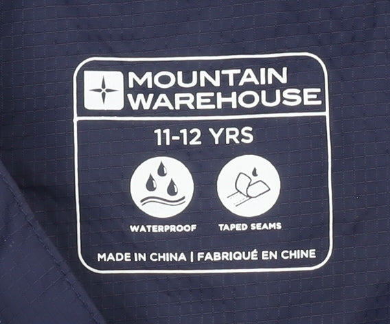 Mountain Warehouse Boys Blue Jacket 11-12 Years Waterproof
