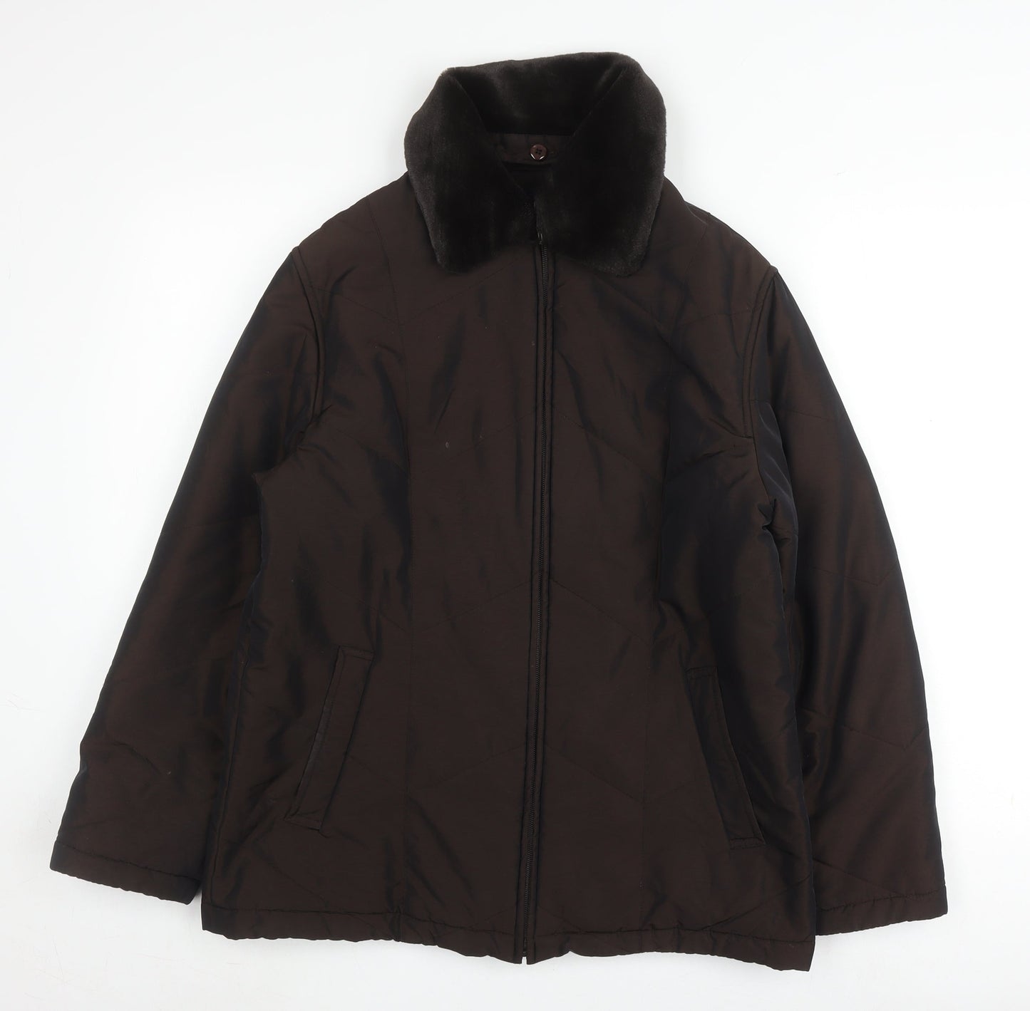 Alexon Women's Brown Mid-Length Classic Jacket, Size 8