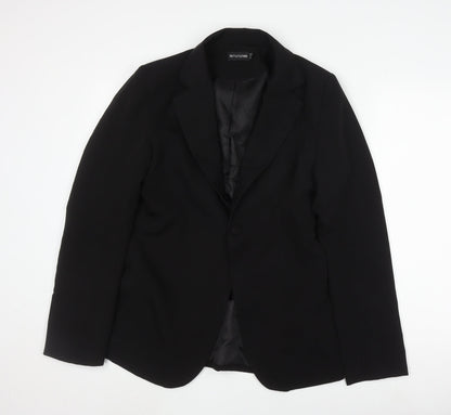 PRETTYLITTLETHING Women’s Black Blazer, Size 10, Slim Fit