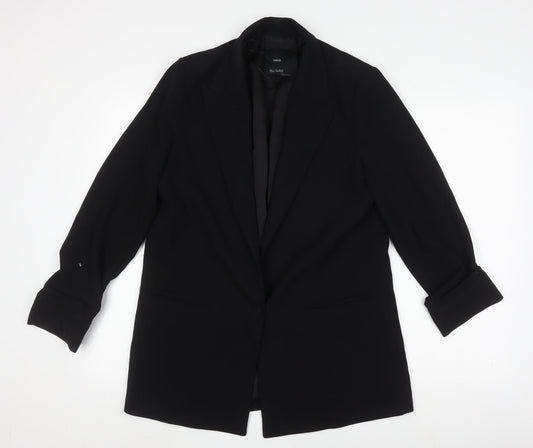 MNG Women's Black Blazer, Size M, Single-Breasted