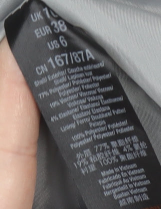 Close-up detail of Miss Selfridge Grey Petite Blazer Women, size 10, Regular Fit