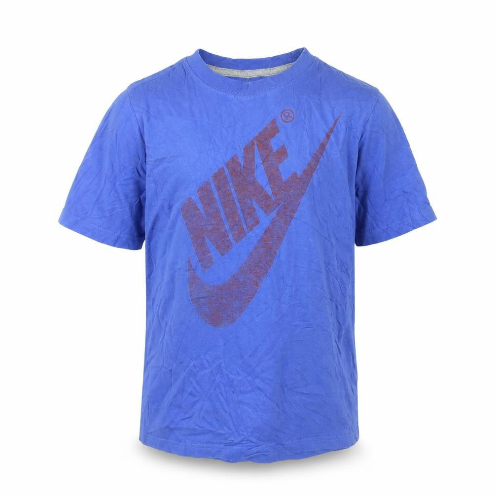 Nike Boys Blue Logo T-Shirt M Casual Crew Neck