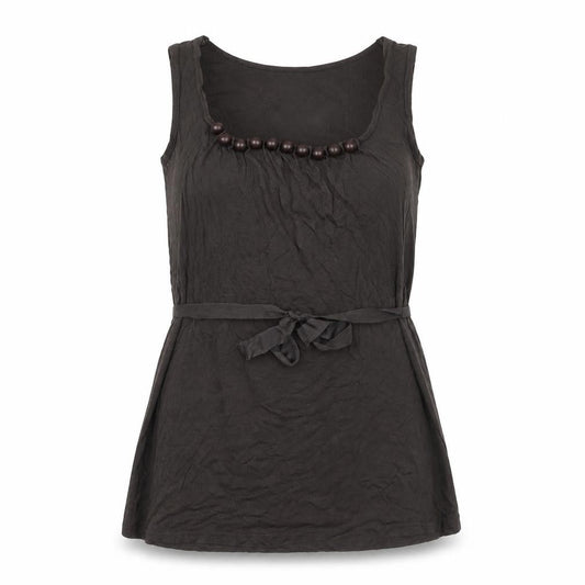 Kaliko Women's Brown Sleeveless Top, UK 10, Belted Style
