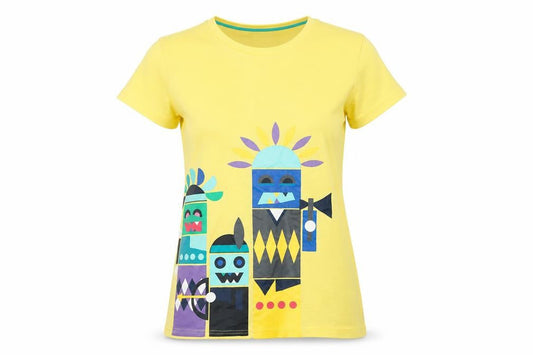 HUMÖR Womens Yellow Art T-Shirt - Size S