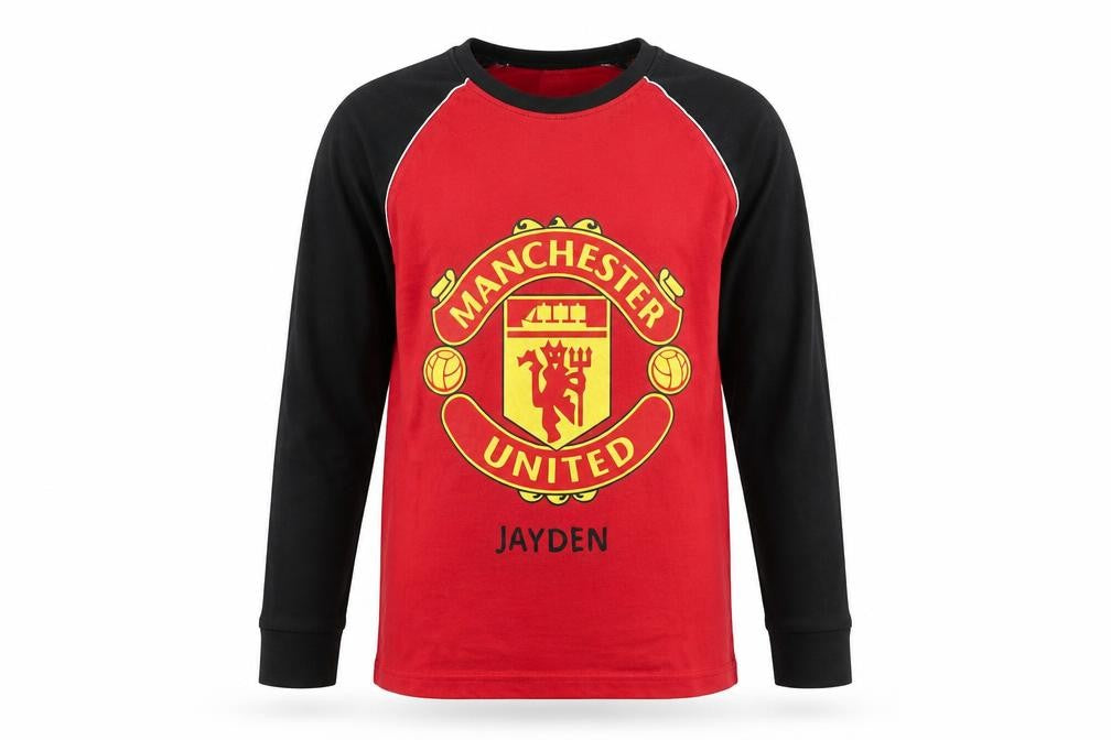 Manchester United Boys Red Long Sleeve T-Shirt 12-13 Years